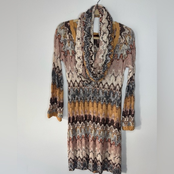 Vintage Missoni Knit Chevron Dress with Scarf and Lining - size IT 42 / US 6 - Picture 14 of 17